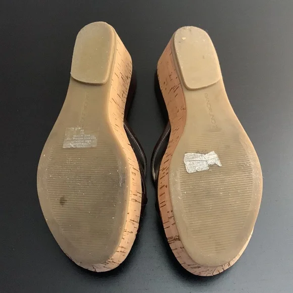 Bandolino Brown Wedge Sandals - Picture 4 of 8